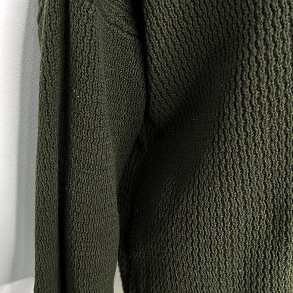 Maurie and Eve Cotton Oversized Crewneck Sweater in Olive Green Women's Size 4 - Picture 9 of 16